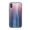 Husa Silicon Glass AURORA Apple iPhone XS Max Maro / Negru