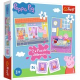 Puzzle Trefl 2 in 1 Memo Peppa Pig, TREFL 2In1