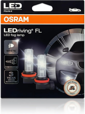 Set 2 LED H8 H11 H16 pentru proiectoare ceata Osram LEDriving FL 6000K foto