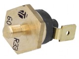 Termostat NC 60&deg;C 16A 250VAC cu terminali 6,3mm &plusmn;15&deg;C