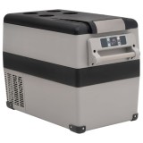 Ladă frigorifică cu m&acirc;ner, negru și gri, 55 L, PP și PE