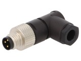 Conector M8 3-Pin 90&deg; pe Cablu IP67