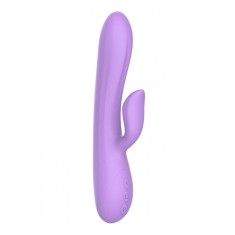 Vibrator Rabbit Purple Rain 10 Moduri Vibratii Silicon USB Mov 22.8 cm The Candy Shop