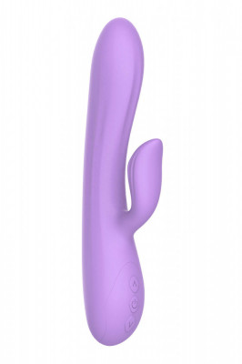 Vibrator Rabbit Purple Rain 10 Moduri Vibratii Silicon USB Mov 22.8 cm The Candy Shop foto