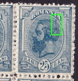 Cumpara ieftin ✅ RO 1918 LP 71b " Carol I - 'Moldova' ", 25B spic albastru in bloc de 4 , puncte pe clisee , EROARE mare ,MNH