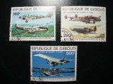 DJIBOUTI 1979 SERIE AVIATIE , UNUL CU EROARE