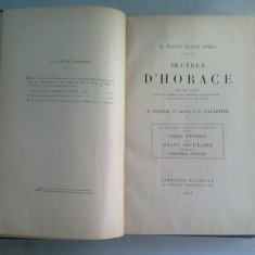 OEUVRES D'HORACE - FREDERIC PLESSIS (CARTE IN LIMBA LATINA)
