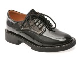 Pantofi GRYXX negri, M107, din piele naturala lacuita