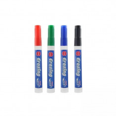 Set 4 markere cu varf rotund pentru tabla magnetica, 2.8 mm, Gonga® Multicolor