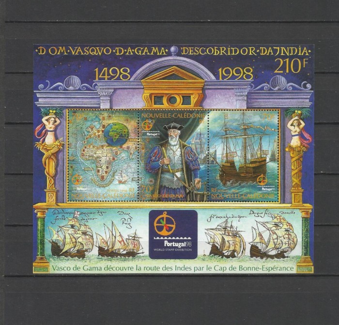 NOUA CALEDONIE 1998 CORABII VAPOARE NAVIGATORI VASCO DA GAMA