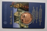 BNR - 1 LEU 2009 . VLAD TEPES . TOMBAC . 550 de ani de la prima atestare documentară a oraşului Bucureşti. CERTIFICAT #009 .
