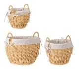 Cumpara ieftin Set 3 cosuri depozitare bej natur Alesha &Oslash;20,5x19h; &oslash;30x25,5h; &oslash;38,5x30h