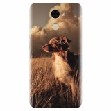 Husa silicon pentru Huawei Enjoy 7 Plus, Alone Dog Animal In Grass