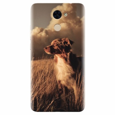 Husa silicon pentru Huawei Nova Lite Plus, Alone Dog Animal In Grass foto