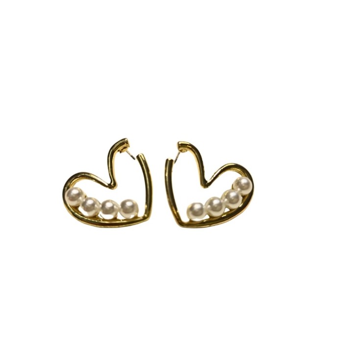 Cercei inimi cu perle