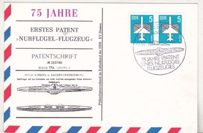 bnk cp Germania RDG - carte postala aerofilatelie - stampila ocazionala aviatie - necirculata foto