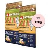 ONTARIO Adult Medium - chicken &amp;amp; potatoes 2 x 12kg