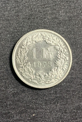 Moneda 1 franc 1978 Elvetia foto