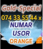 Numar Special Orange - 074.33.55.44.x - Platina Usor VIP aur cartela numere usoare cartele speciale frumoase