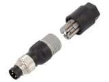 Conector M8 tată 3 pini IP67 drept