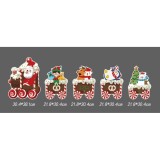 Christmas card light-up train - Christmas train K model - including 10 poles, Flippy