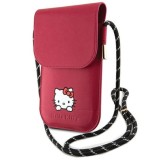 Geanta Crossbody - Hello Kitty Leather Daydreaming Cord (HKOWBSKCDKP) - Pink