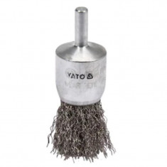 YATO Perie rotativa cupa, diametru 25 mm, prindere 6 mm, din inox, pentru metal si otel
