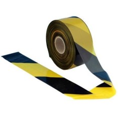 Banda delimitare santier ,diverse rola 5cm x 200 metri Negru-Galben