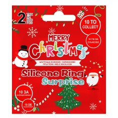 Set Inele Silicon, Multicolor, Crăciun, 2 Bucăți foto