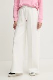 Tommy Jeans pantaloni de trening culoarea bej, uni, DW0DW20560