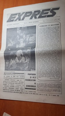 ziarul expres 13-19 aprilie 1990-numar cu ocazia zilei de paste foto