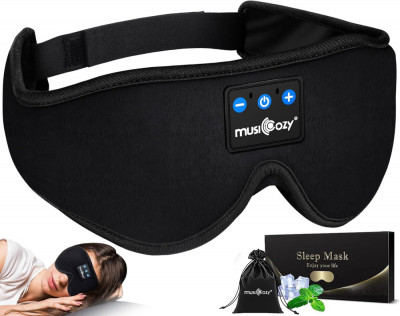 ICOZY Căști de somn Bluetooth Mască de somn 3D Muzică fără fir Sleeping Headpho foto