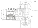 FEBI BILSTEIN 102809 Burduf, suspensie pneumatica