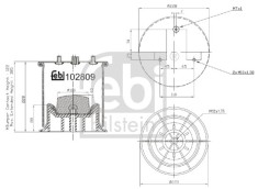 FEBI BILSTEIN 102809 Burduf, suspensie pneumatica