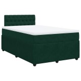 Cumpara ieftin Pat box spring cu saltea, verde inchis, 120x190 cm, catifea