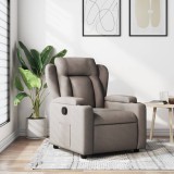VidaXL Fotoliu rabatabil, gri taupe, material textil