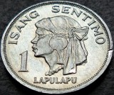 Moneda 1 SENTIMO ISANG - FILIPINE, anul 1969 * cod 716 = A.UNC, Asia, Aluminiu