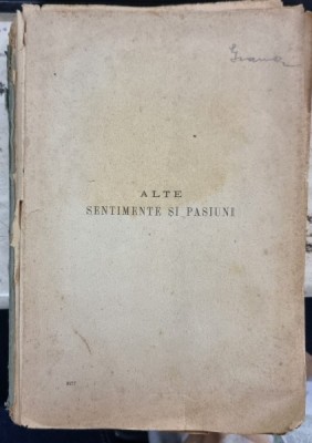 ALTE SENTIMENTE SI PASIUNI - N. ZAHARIA foto