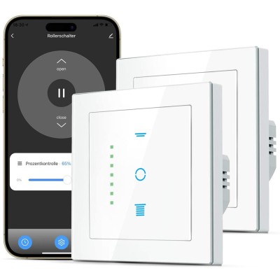 Intrerupator Smart pentru Jaluzele, Compatibil cu Alexa, Google Home si Siri, pentru Rulouri si Draperii Set 4 Bucati, Compact - CN foto