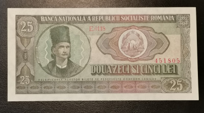 Rom&amp;acirc;nia 25 Lei 1966 UNC diferite serii din fisic foto