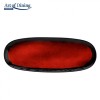 Set 4 Platouri Ceramica Heinner Vulcano 38x15 cm, Rosu Glazurat, Design Art Of Dining, Platou Servire Oval