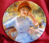 FARFURIE DECORATIVA PORTELAN DE ARTA LIMOGES FRANTA DECOR RENOIR 24.5 CM