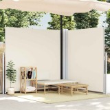 VidaXL Copertină laterală retractabilă, crem, 200x600 cm