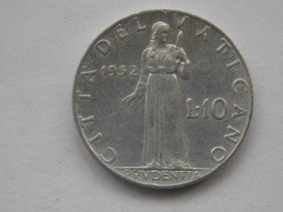 10 LIRE 1952 VATICAN foto