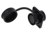 Conector circular WEIPU SA2013/S12B-1 soclu mamă 12 pini IP67 5A 400V lipire