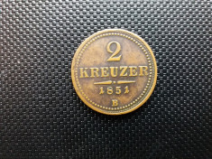 2 KREUZER 1851 B , AUSTRIA UNGARIA foto