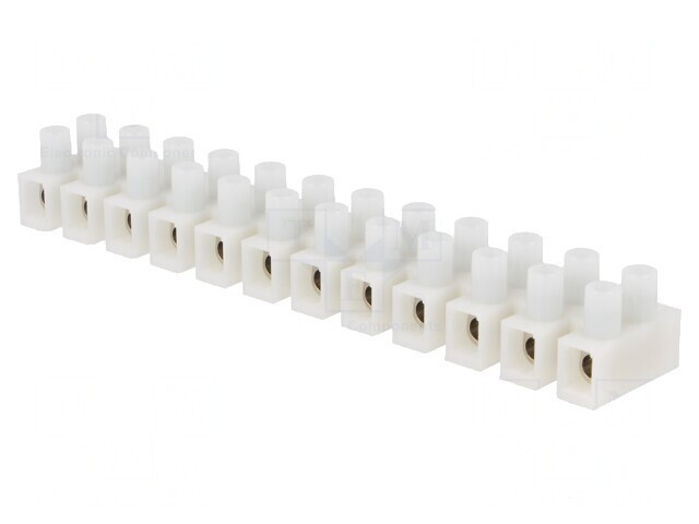 Regletă de conexiuni terminal albă 6mm2 500V 41A