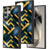 Hus&Auml; pentru samsung galaxy s25 ultra, dc cobalt marble, protec&Egrave;ie camer&Auml;, anti&Egrave;oc, design slim, galben - albastru