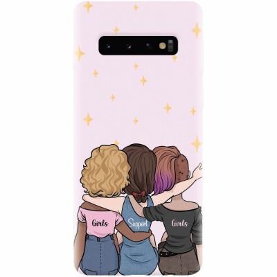 Husa silicon personalizata pentru Samsung Galaxy S10 Plus, Girls Support Girls foto