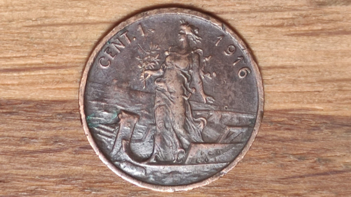 Italia - moneda de colectie - 1 centesimo 1916 - Vittorio Emanuele III - superb!
